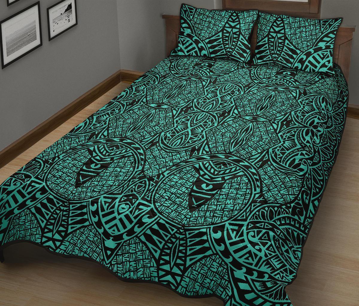 Hawaii Quilt Bed Set Polynesia Lauhala Mix AH - Polynesian Pride