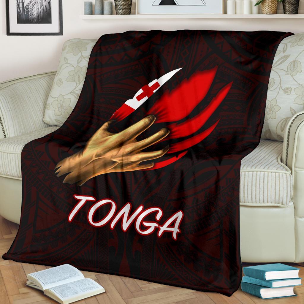 Tonga Premium Blanket - Tonga In Me (Red) - Polynesian Pride