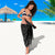 Vanuatu Sarong - Turtle Hibiscus Pattern Black - Polynesian Pride
