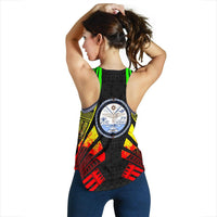 Marshall Islands Women Racerback Tank - Polynesian Tattoo Reggae - Polynesian Pride