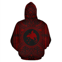 Papua New Guinea 1 ll Over Hoodie Papua New Guinea 1 Coat of rms Polynesian Red Black - Polynesian Pride
