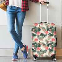 Hibiscus Plumeria Tropical Red Luggage Cover - Polynesian Pride