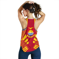 Kiribati Women Racerback Tank - Polynesian Tattoo Flag - Polynesian Pride