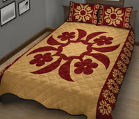 Hawaiian Quilt Pattern Flower Quilt Bed Set - Polynesian Pride