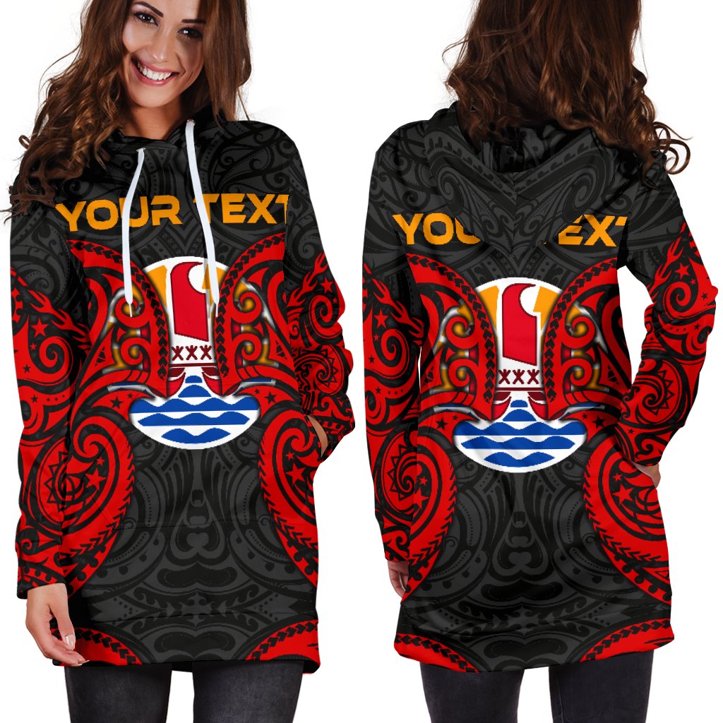 Tahiti Polynesian Custom Personalised Women's Hoodie Dress - Tahitians Spirit - Polynesian Pride