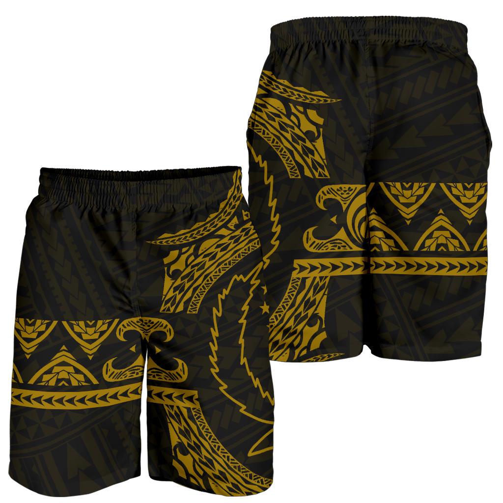 Pohnpei Polynesian All Over Print Men's Short - Brown Version - Polynesian Pride