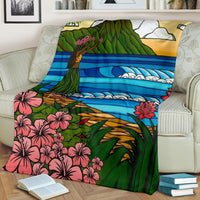 Hula Girl Premium Blanket - Polynesian Pride