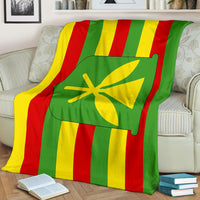 Kanaka Maoli Original Flag Premium Blanket - Polynesian Pride