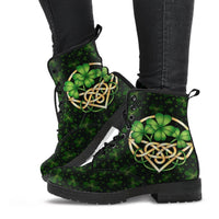 Ireland Celtic Leather Boots - Happy St. Patricks Day Boots 1 - Polynesian Pride