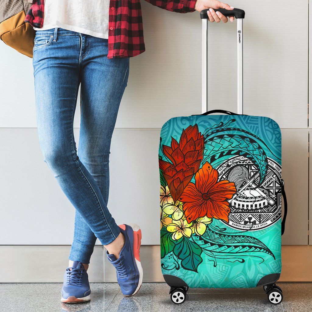 American Samoa Luggage Covers - Tropical Flowers Style - Polynesian Pride