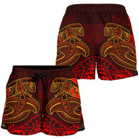 Polynesian Wallis and Futuna Women's Shorts - Red Shark Polynesian Tattoo - Polynesian Pride