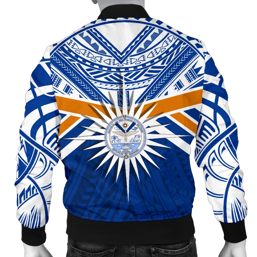 Marshall Islands Rugby Men Bomber Jacket Forever - Polynesian Pride