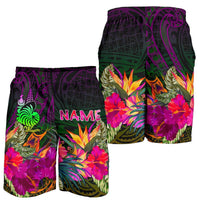 New Caledonia Polynesian Personalised Men's Shorts - Summer Hibiscus - Polynesian Pride