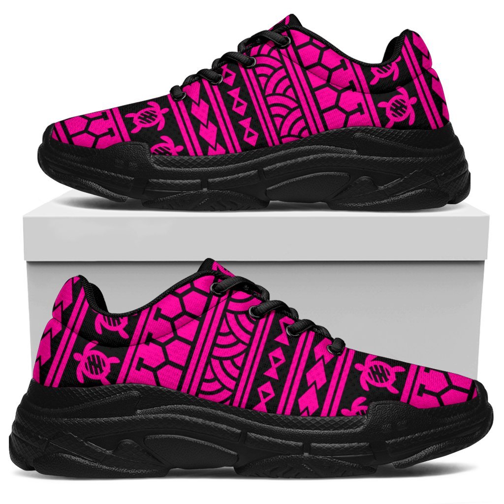 Polynesian tattoo tribal Pink Chunky Sneakers - Polynesian Pride