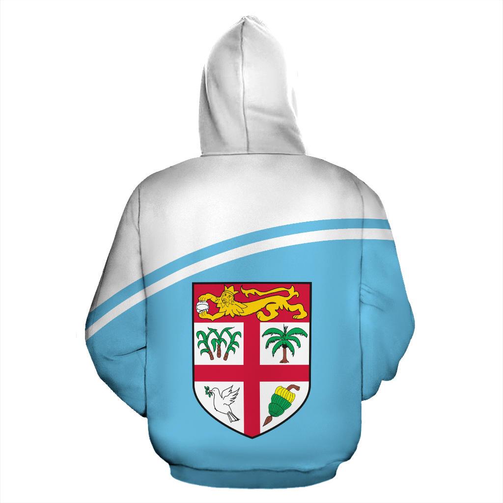 Fiji Custom Hoodie Polynesian Curve Version - Polynesian Pride