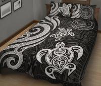 Palau Quilt Bed Set - White Tentacle Turtle - Polynesian Pride
