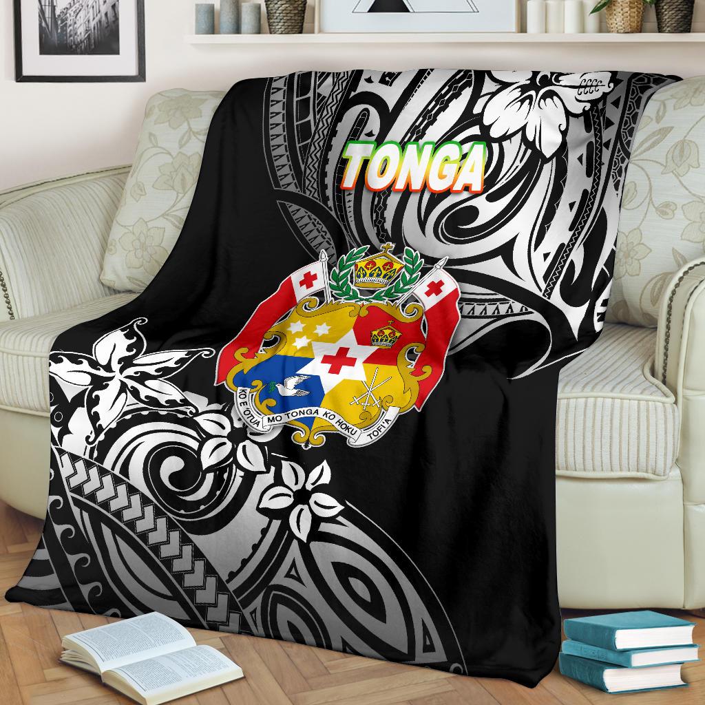 Mate Ma'a Tonga Rugby Premium Blanket Polynesian Unique Vibes - Black - Polynesian Pride