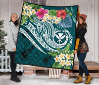 Polynesian Hawaii Kanaka Maoli Premium Quilt - Summer Plumeria - Polynesian Pride