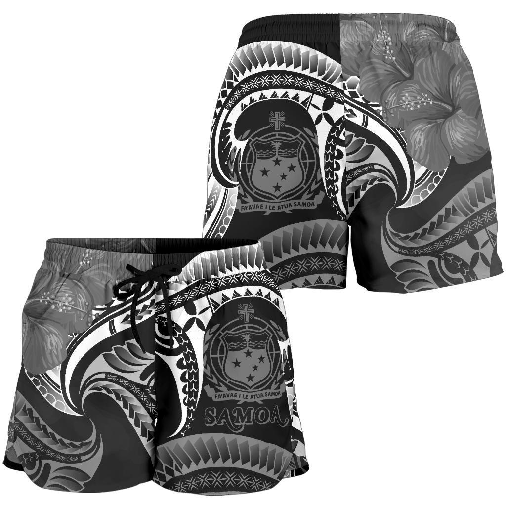 Samoa Women's Short's - Samoa Seal Wave Style (Black) - Polynesian Pride