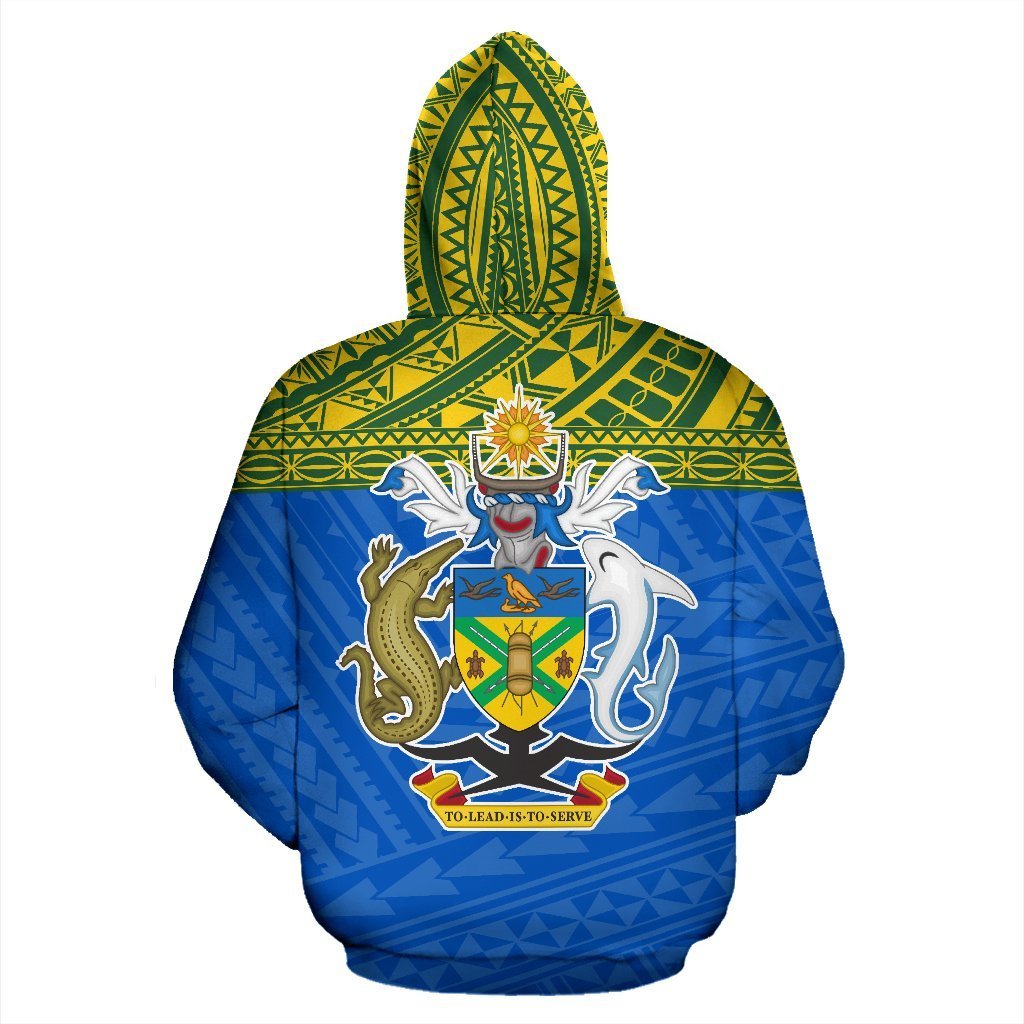 Solomon Islands All Over Zip up Hoodie Polynesian Hoodie Style - Polynesian Pride