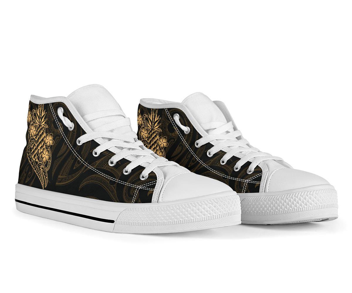 Polynesian High Top Shoes - Gold Pineapple - Polynesian Pride