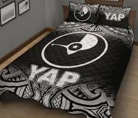 Yap Quilt Bed Set - Yap Flag Black Fog Style - Polynesian Pride