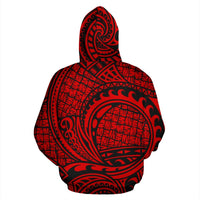 Hawaii Hoodie Polynesian Maori Lauhala Red Pullover - Polynesian Pride