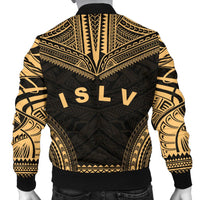 Society Islands Polynesian Chief Men's Bomber Jacket - Gold Version - Polynesian Pride