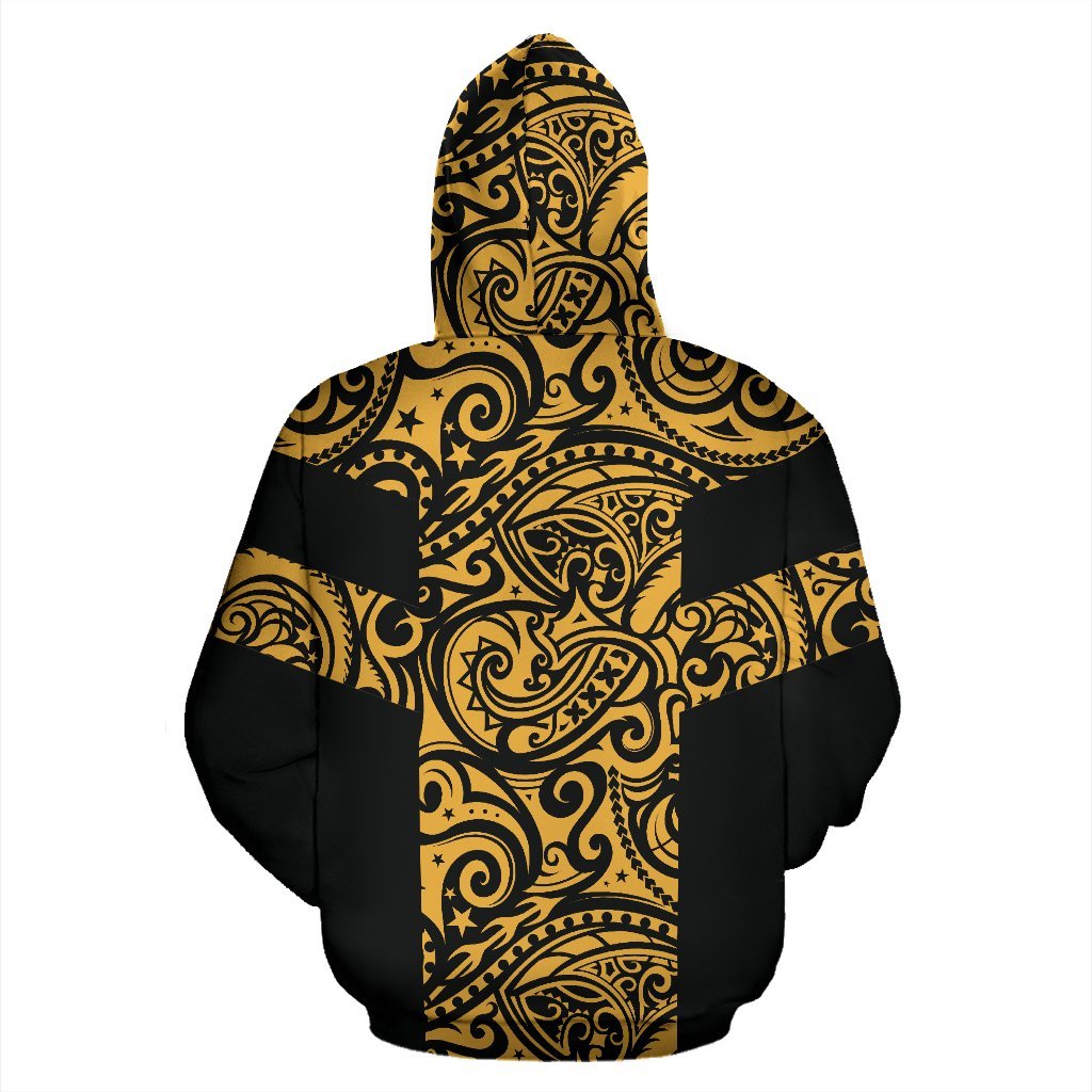 Hoodie Polynesian Tattoo Style Gold - Polynesian Pride