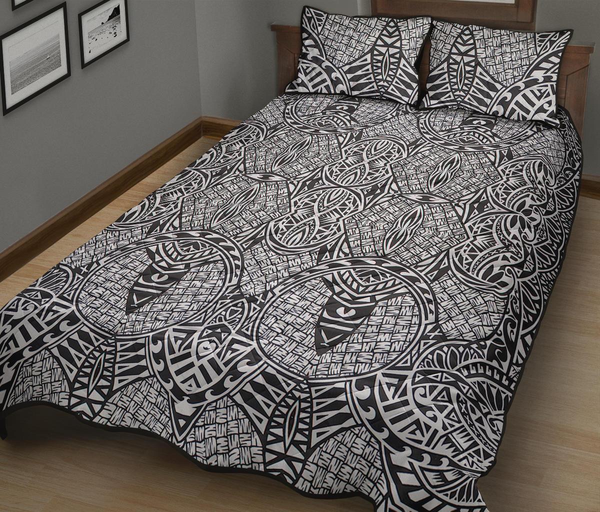 Hawaii Quilt Bed Set Polynesia Lauhala Mix AH - Polynesian Pride