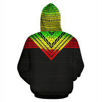 Saipan All Over Hoodie Reggae Color Version - Polynesian Pride