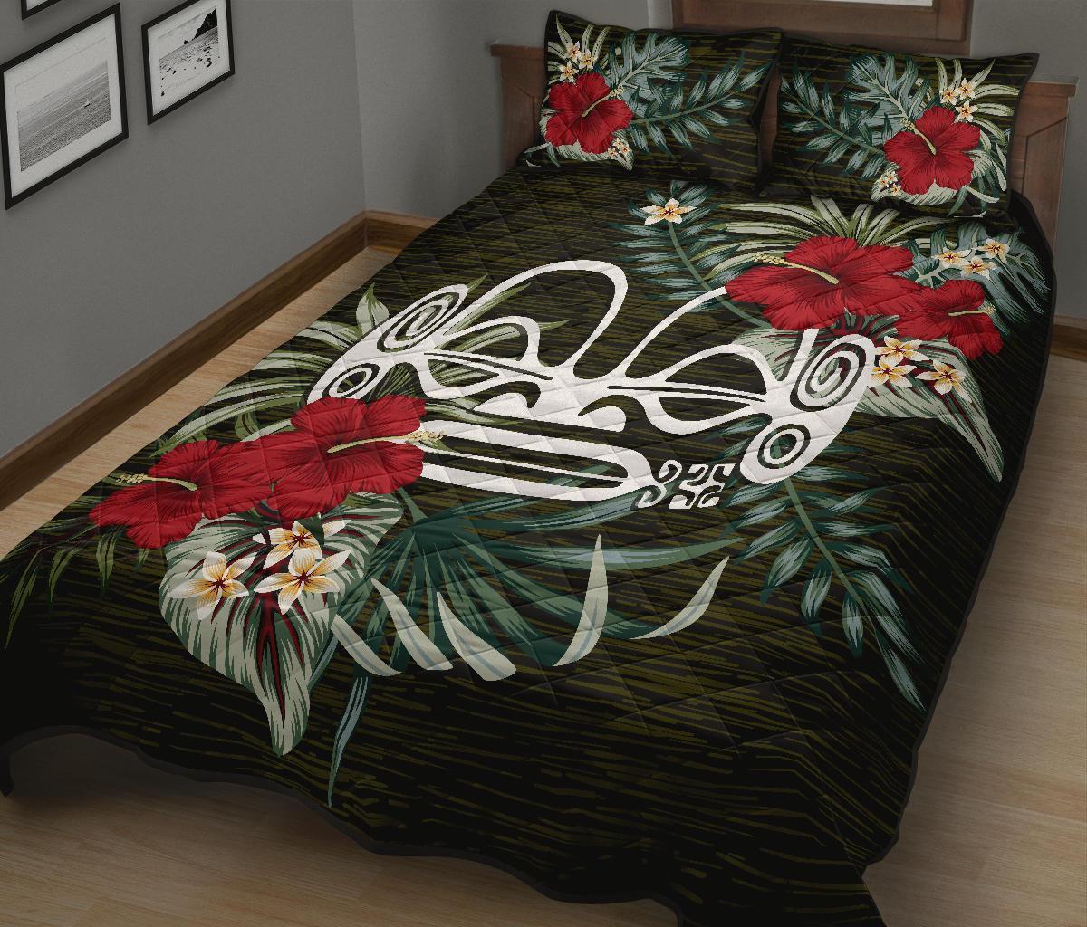 Marquesas Islands Polynesian Quilt Bed Set - Special Hibiscus - Polynesian Pride