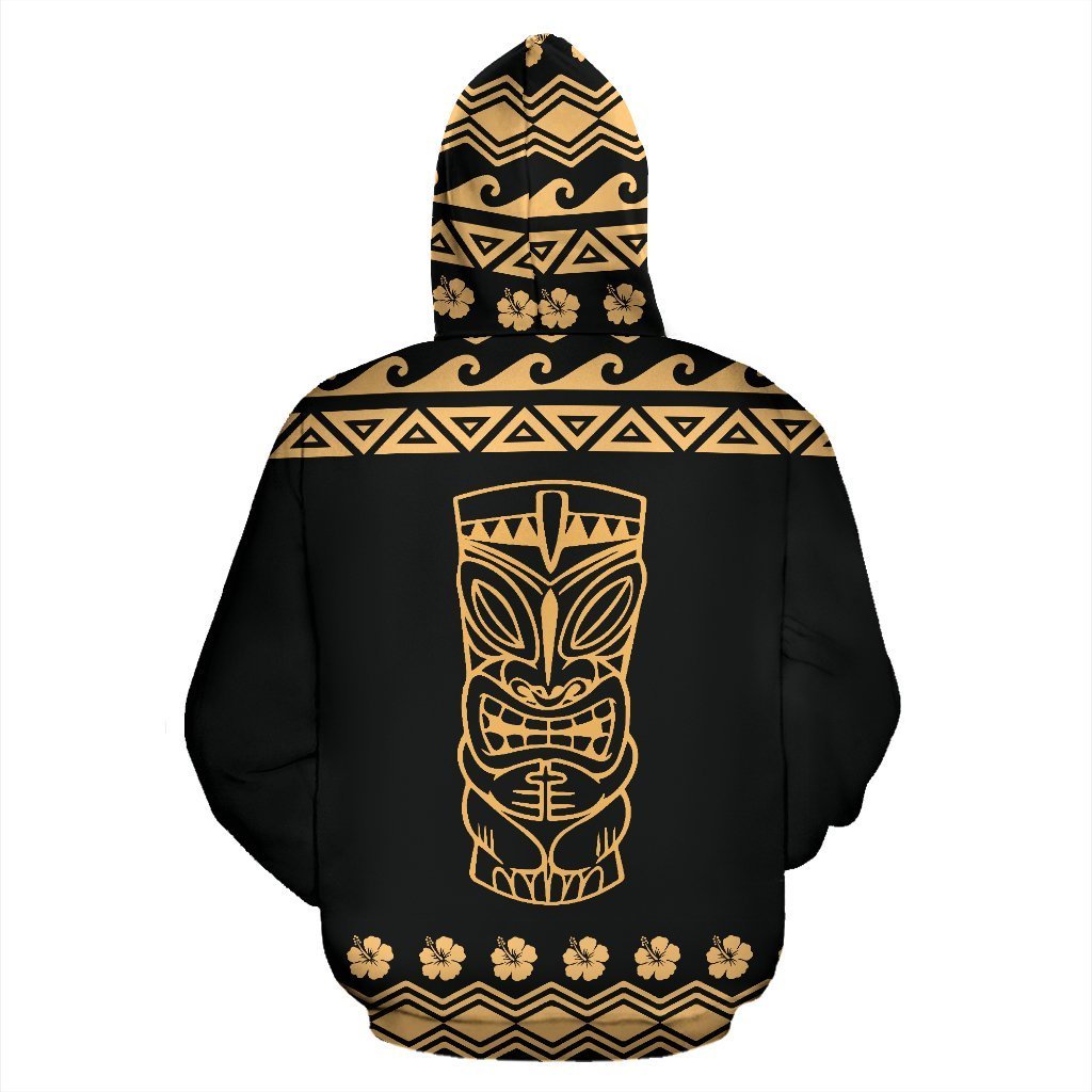 Hawaii All Over Zip up Hoodie Polynesian Tiki Hoodie - Polynesian Pride