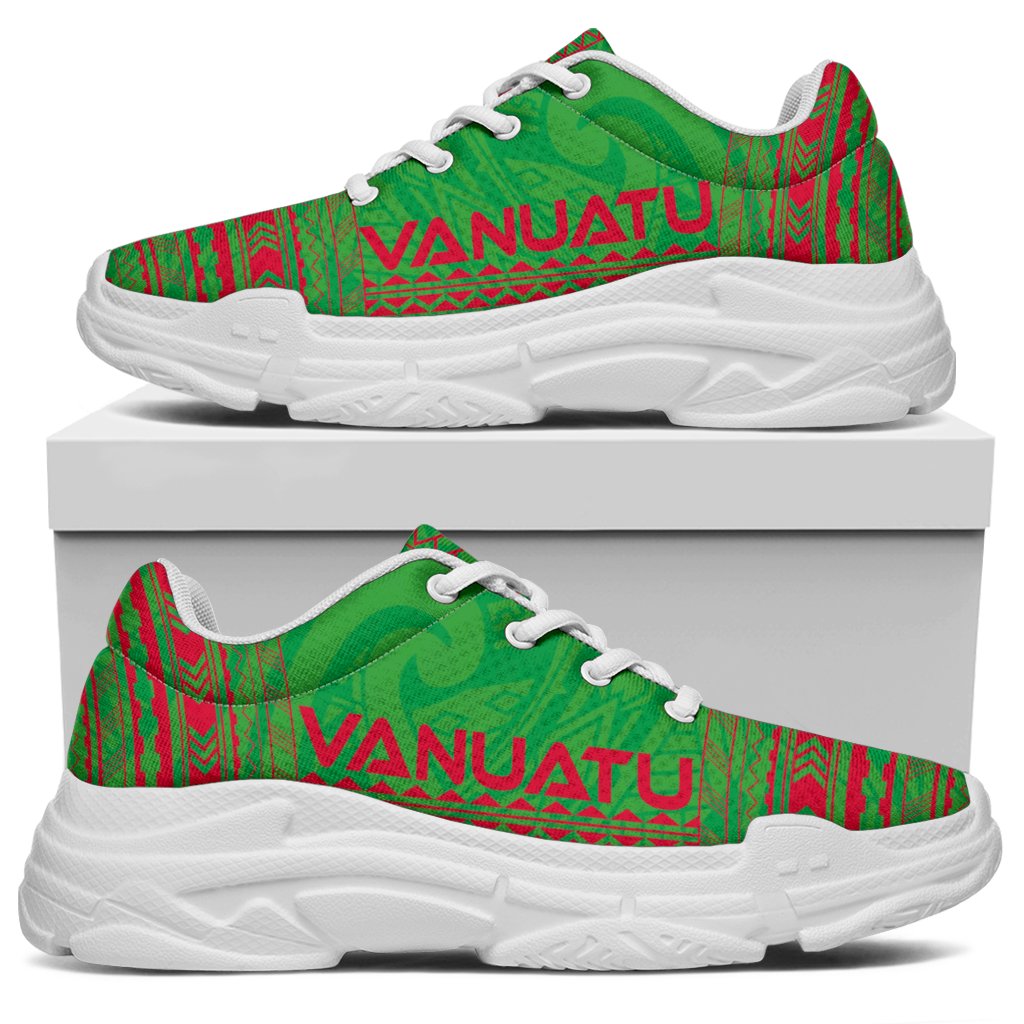 Vanuatu Chunky Sneakers - Polynesian Chief Flag Version - Polynesian Pride