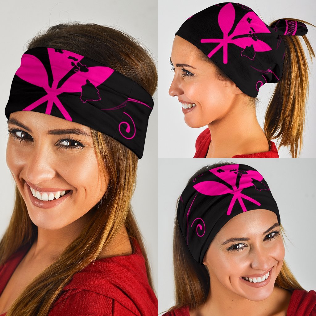 Hawaii Kanaka Map Polynesian Bandana 3 - Pack - Pink - Polynesian Pride