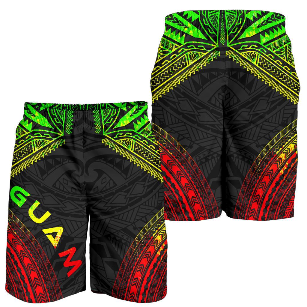 Guam Men's Shorts - Polynesian Chief Reggae Version - Polynesian Pride