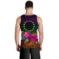 Cook Islands Polynesian Men's Tank Top - Summer Hibiscus - Polynesian Pride