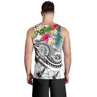 Polynesian Hawaii Men's Tank Top - Summer Plumeria (White) - Polynesian Pride