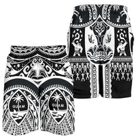 Polynesian Shorts Men - Guam Flag, Seal with Maui Moana Tattoo - Polynesian Pride
