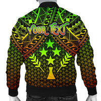 Polynesian Kosrae Personalised Men's Bomber Jacket - Reggae Vintage Polynesian Patterns - Polynesian Pride
