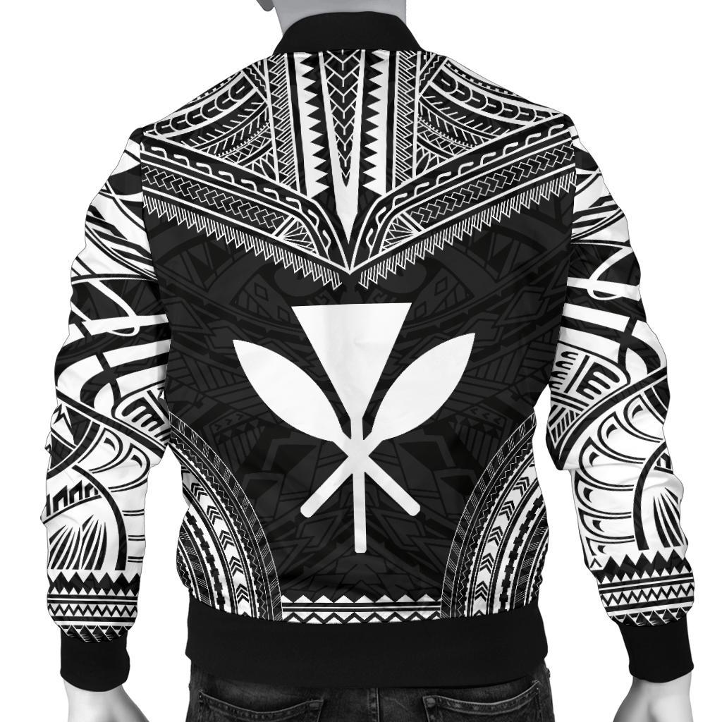 Kanaka Maoli Polynesian Chief Men's Bomber Jacket - Black Version - Polynesian Pride
