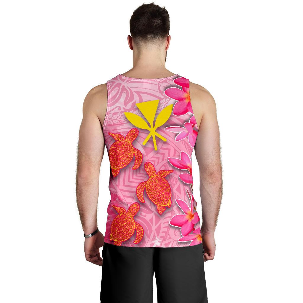 Hawaii Men's Tank Top - Polynesian Pink Plumeria Turtle - Polynesian Pride