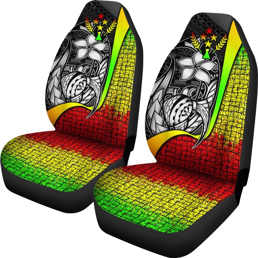 Kosrae Micronesian Car Seat Covers Reggae - Turtle With Hook - Polynesian Pride
