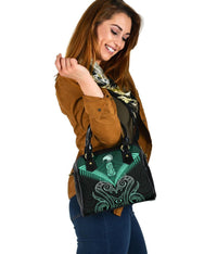 Maori Manaia New Zealand Shoulder Handbag Turquoise - Polynesian Pride