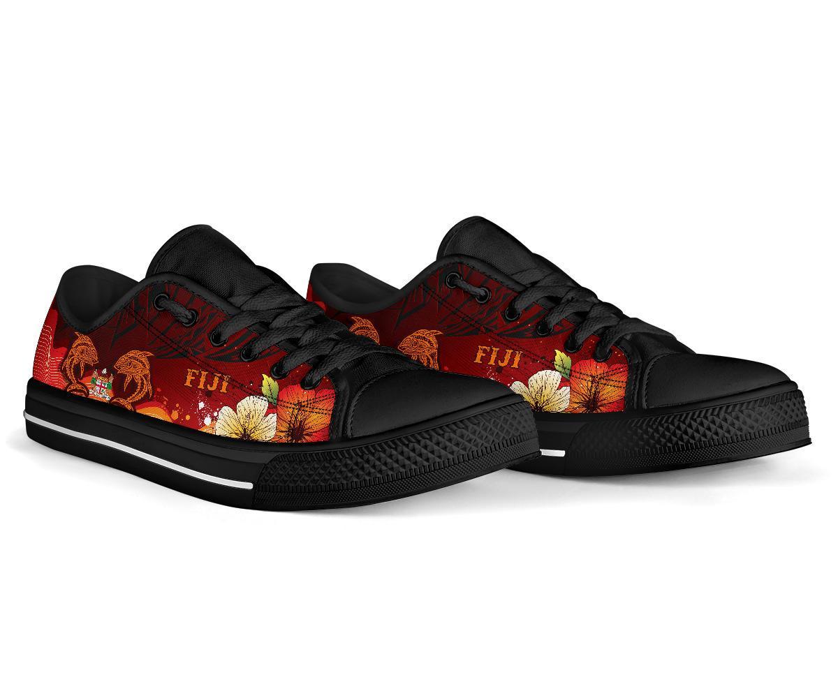 Fiji Low Top Shoes - Tribal Tuna Fish - Polynesian Pride