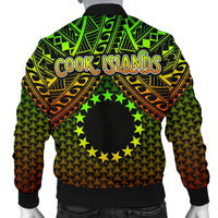 Polynesian Cook Islands Men's Bomber Jacket - Reggae Vintage Polynesian Patterns - Polynesian Pride