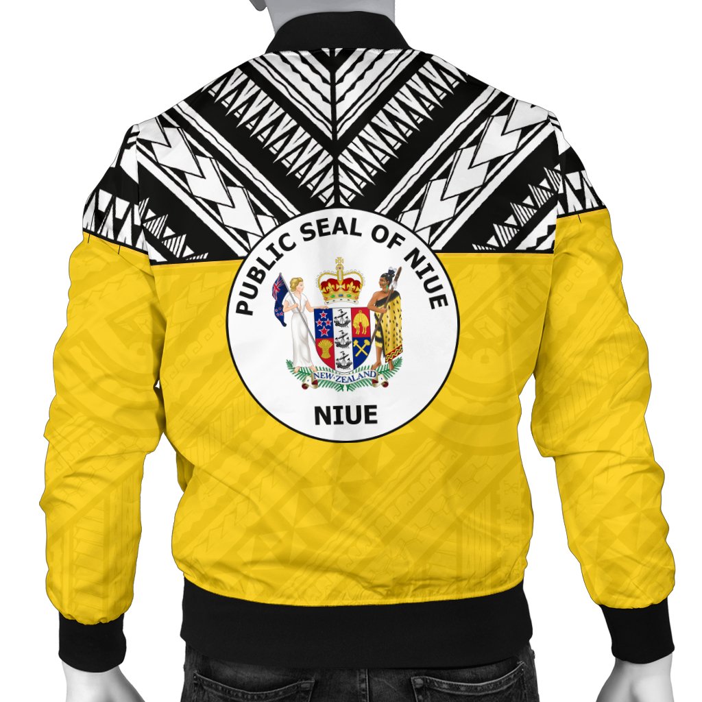 Niue Men's Bomber Jacket - Polynesian Design - Polynesian Pride