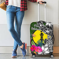 New Caledonia Luggage Covers - Turtle Plumeria Banana Leaf - Polynesian Pride