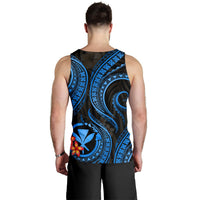 Polynesian Hawaii Men Tank Top - Blue Plumeria - Polynesian Pride