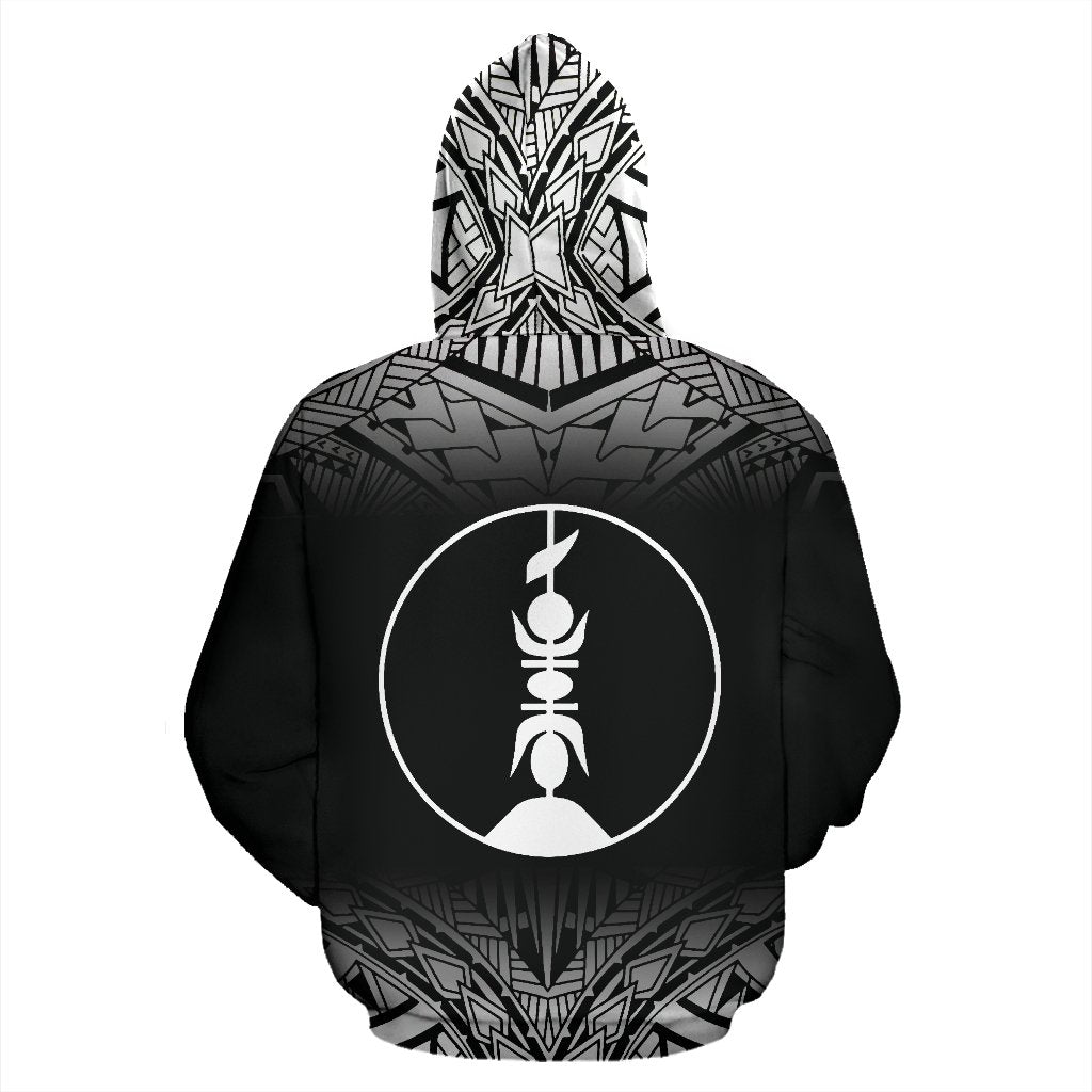 New Caledonia All Over Hoodie Fog Black Style - Polynesian Pride